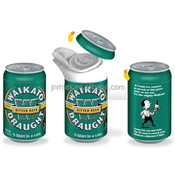 Compressed T Shirt Custom Tin Can Magic T Shirt for Promotion