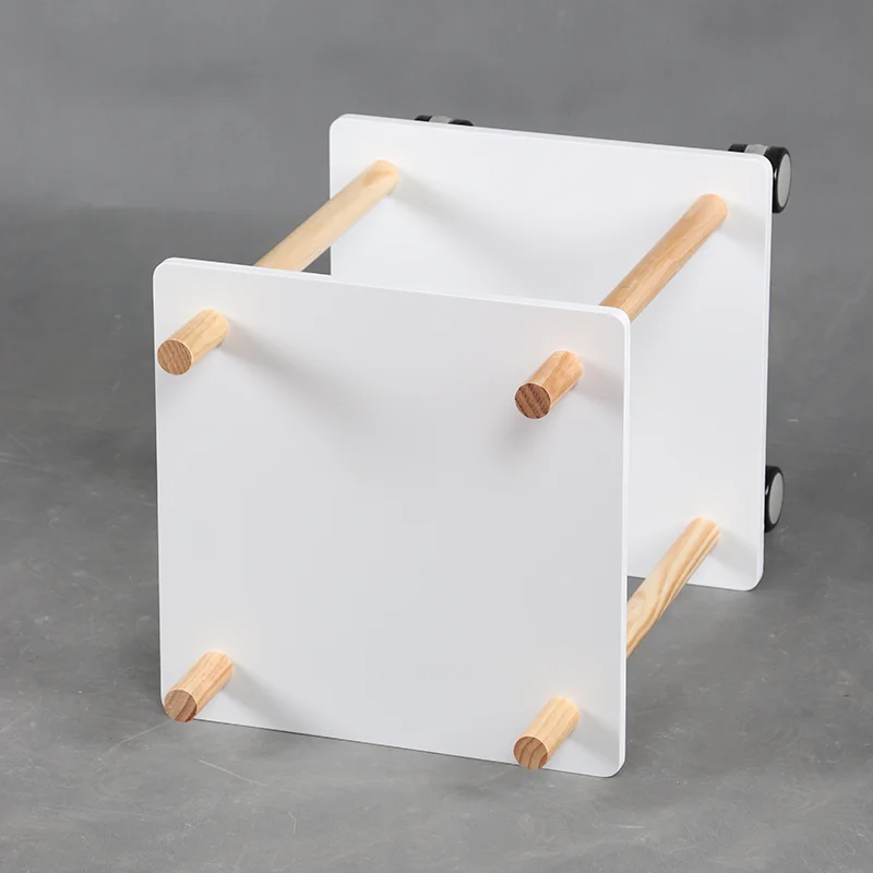 
Promotional 2 tiers modern simple design fancy wooden trolley for salon 