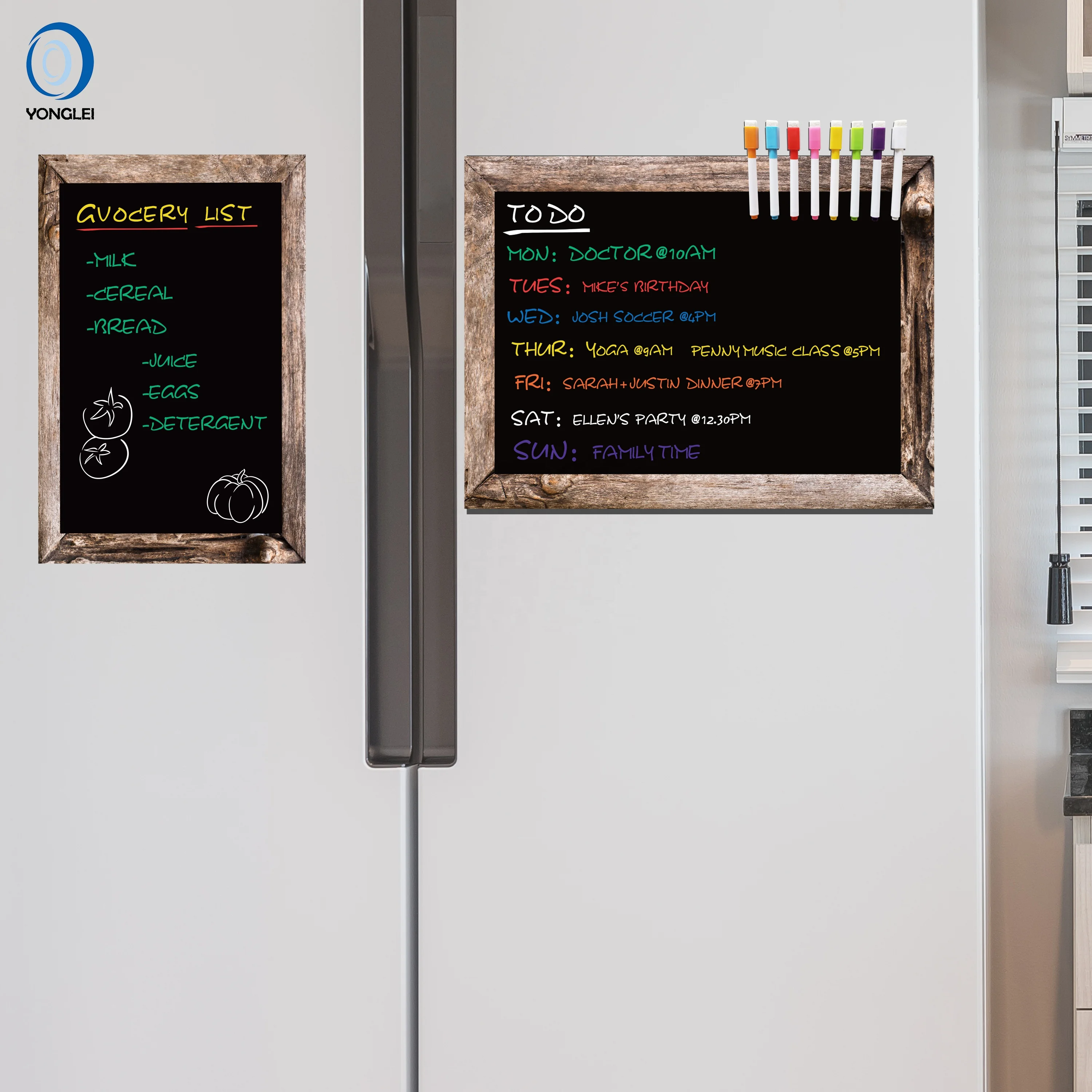 6.2-1 A1 Easy erasable blackboard magnetic mini chalk board for refrigerator