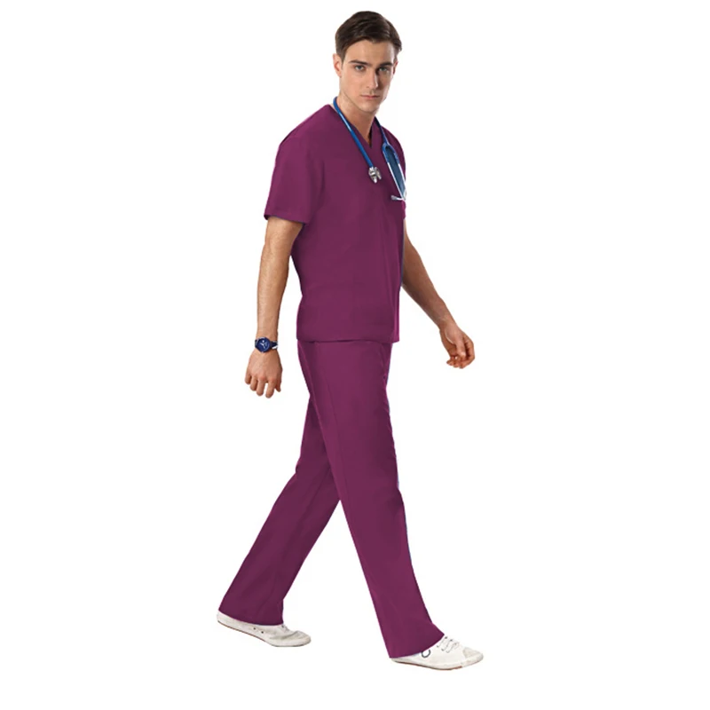 
OEM supply men and women breathable private label hospital staff uniforms 