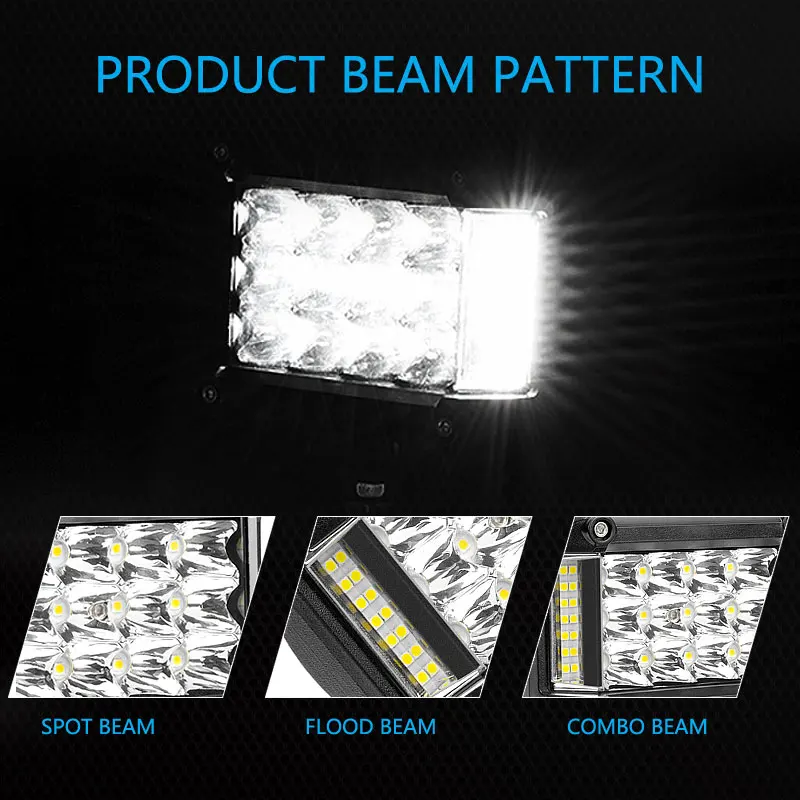 
New 4inch 19LEDs 57W Two Side Shooter Work LED Pods Off Road Bar Light Side Shooter LED Pods 4" 36W 57W LED Light Bar Off Road Light Pods 19pcs 1.5w Philips Chips Spot Flood Combom Beam side shot work lite barra (Pack of 2 , in pairs)