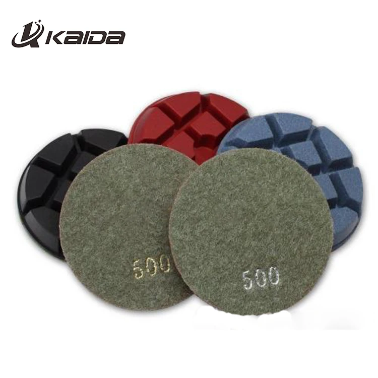 4 Inch D100mm  wet Polishing Pads Hybrid Resin Grinding Disc for Concrete and Terrazzo Floor