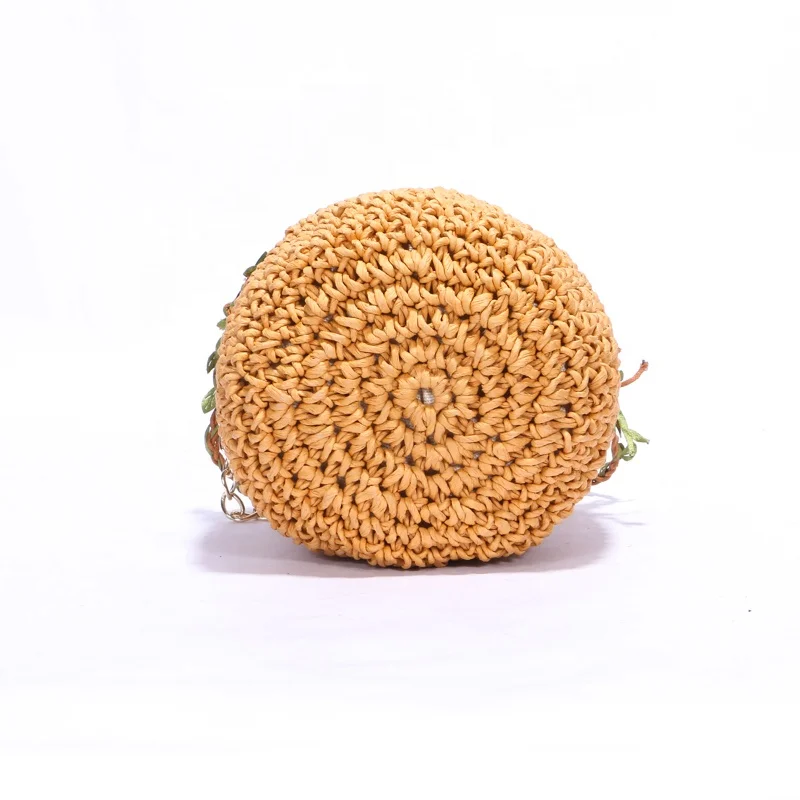 Guangdong Wholesale Eco-friendly  handmade straw bag rattan bags round bag  bali woven for woman