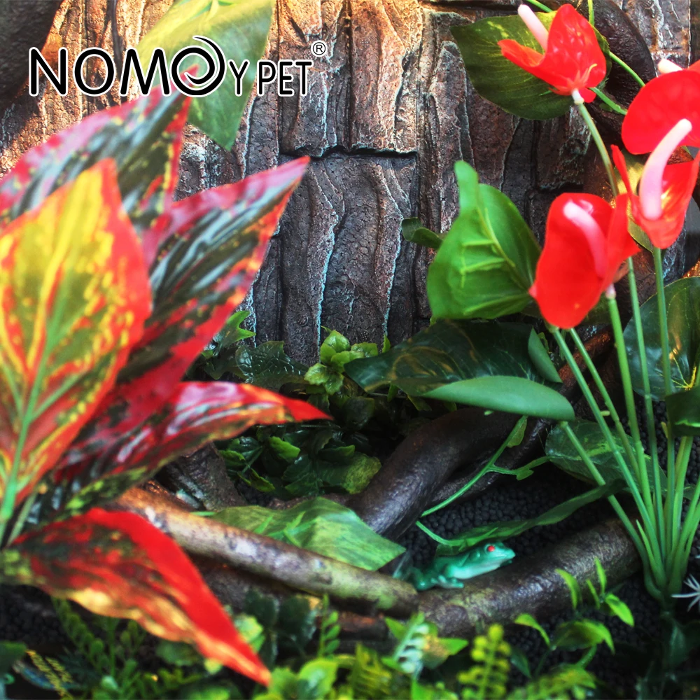 NOMOY PET wholesale hot sale simulation plant artificial leaves for reptile aquarium decoration NFF-21
