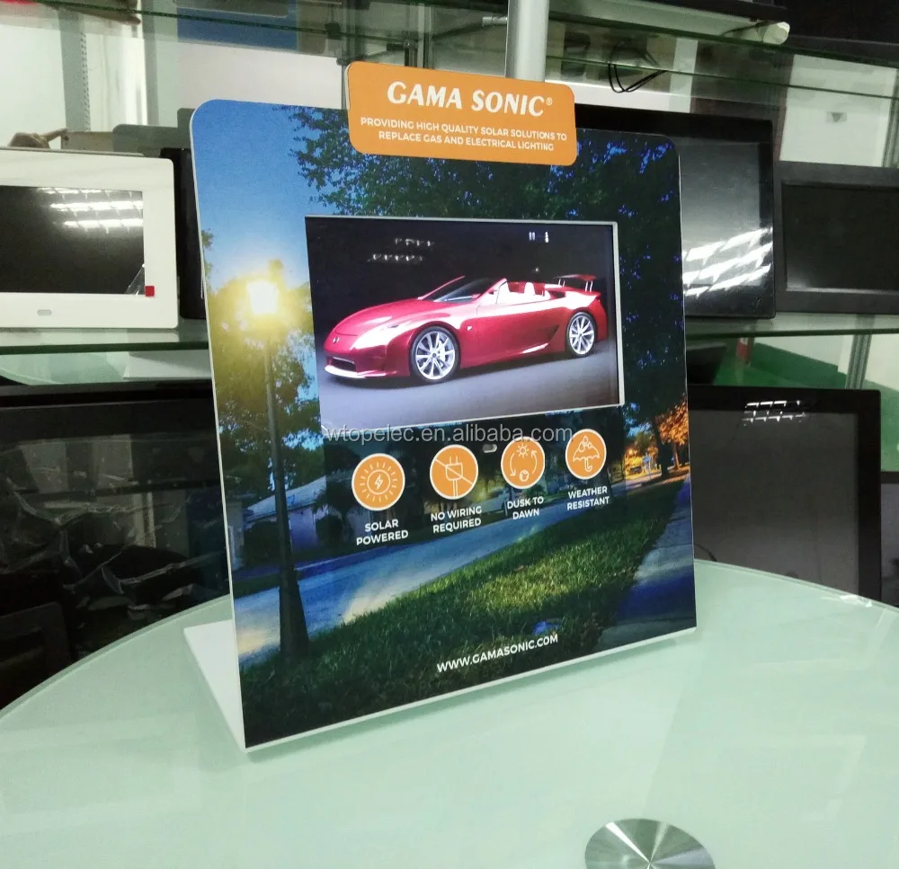 Pop acrylic display with LCD screen