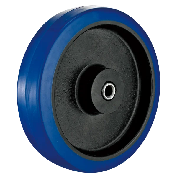 Heavy Duty  industrial lock solid stem swivel elastic rubber caster  wheel