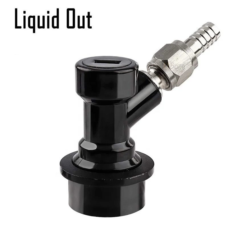 Ball Lock Keg MFL Disconnects Kit, Keg Fittings with Stainless Steel Swivel Nuts 5/16 Gas, 1/4 Liquid Barbed & Worm Clamp