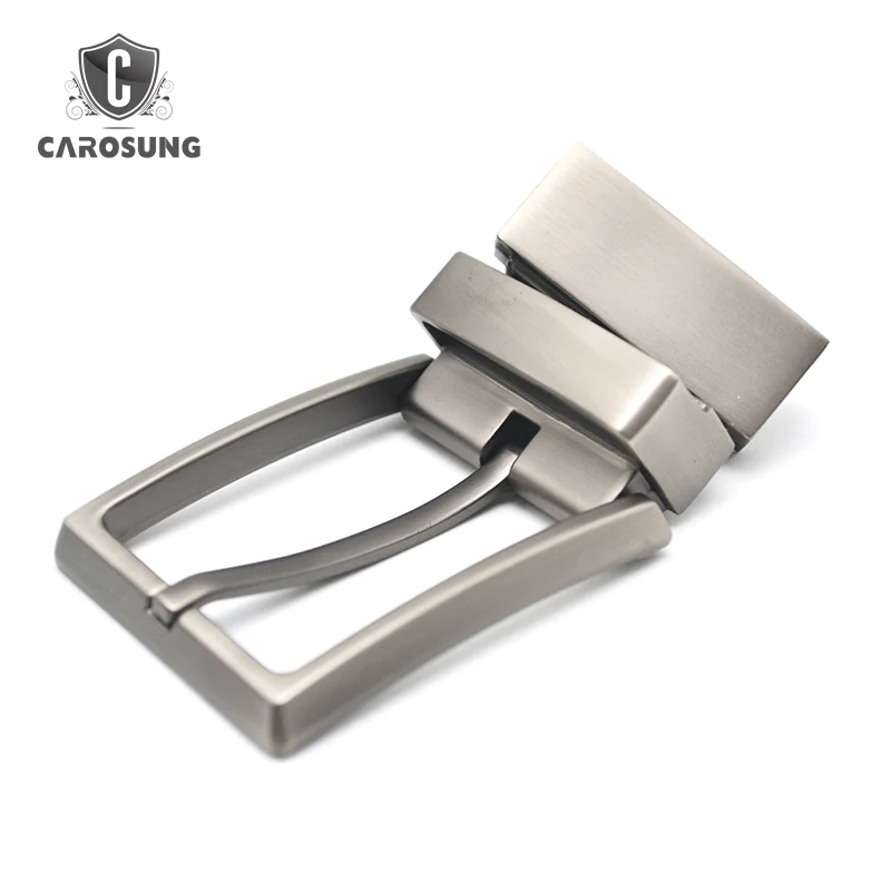 Wholesale 35mm Gunmetal Needlepoint Pin Buckle Metal Reversible 100% Cowhide Leather Men Belt