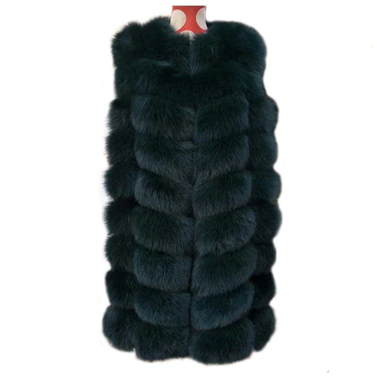 New Fashionable Real Fox Fur Vest for Women Winter Fox Fur Waistcoat Gilet