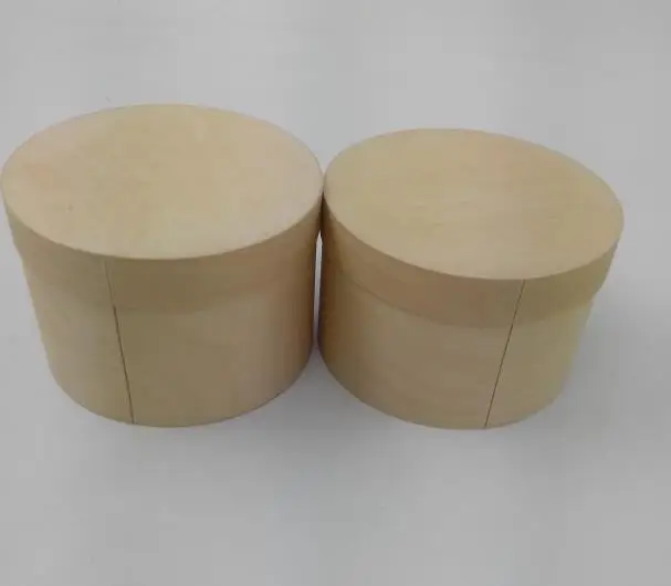 wholesale cheap poplar wood round box veneer wood cheese cake boxes