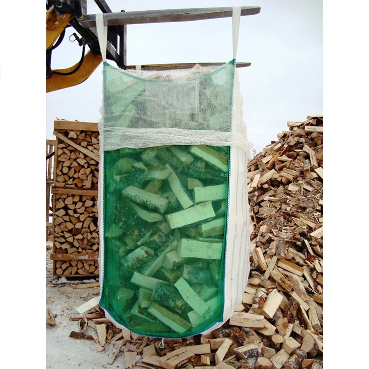 Dapoly Bulk Jumbo Mesh Packaging Sack Packing 1000kg 1ton Big Bag For Firewood