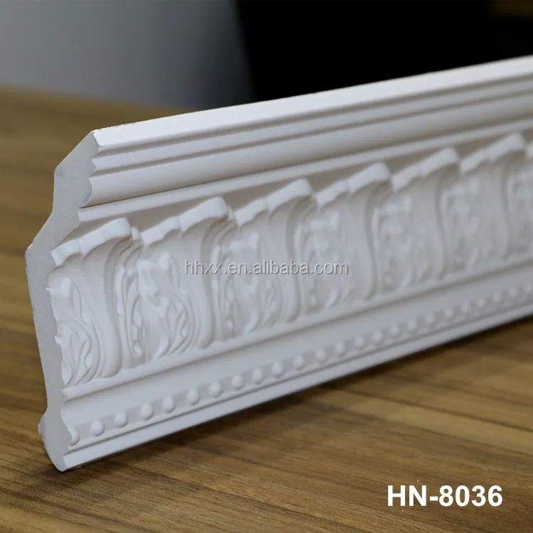 China ceiling corner molding polyurethane, hallway molding gold
