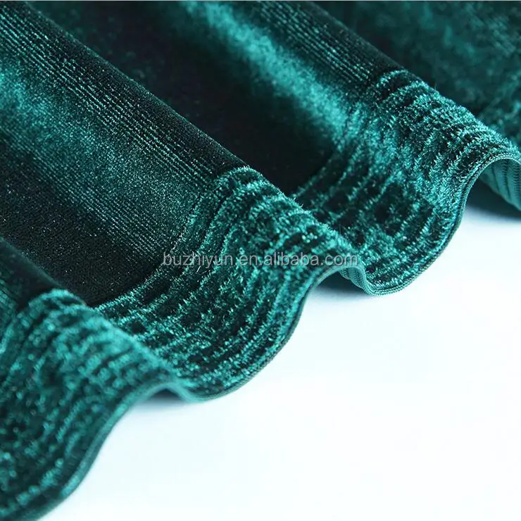 HIgh quality polyester spandex bright korean velvet fabric for women dress shoe