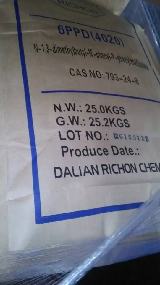 ANTIOXIDANT 6PPD 4020 4010 JT DALIAN RICHON BRAND MATERIAL FOR RUSSIA MARKET FAST DELIVERY FREE SAMPLE 4020 FOR TIRE FACTORY