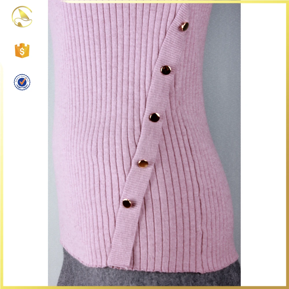 Custom Russia style pink sweater wool pullover