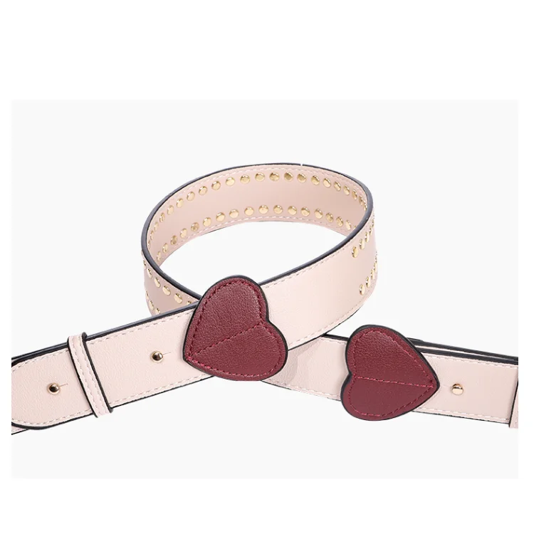 Widely Use Genuine Leather Shoulder Strap With Shiny Rivet With Adjustable Length