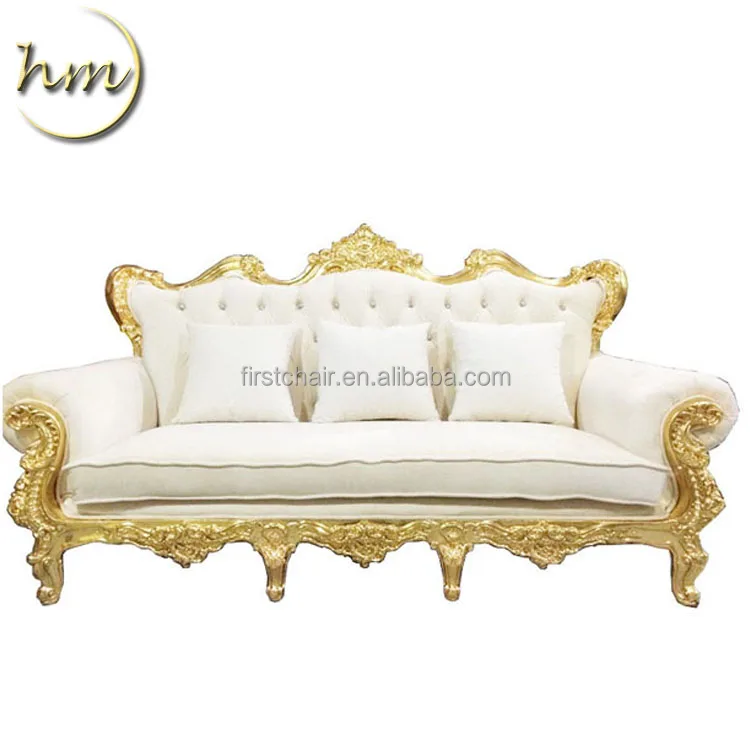Gold Three seater wedding sofa