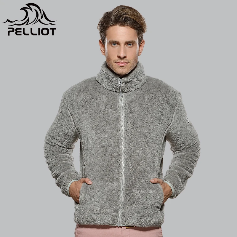 Однотонная ветровка для сохранения тепла, Мужская зимняя флисовая куртка