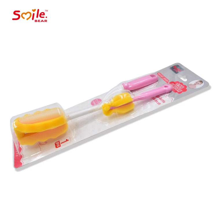 
Manufacture Cheap rotating baby bottle cleaning brush set 