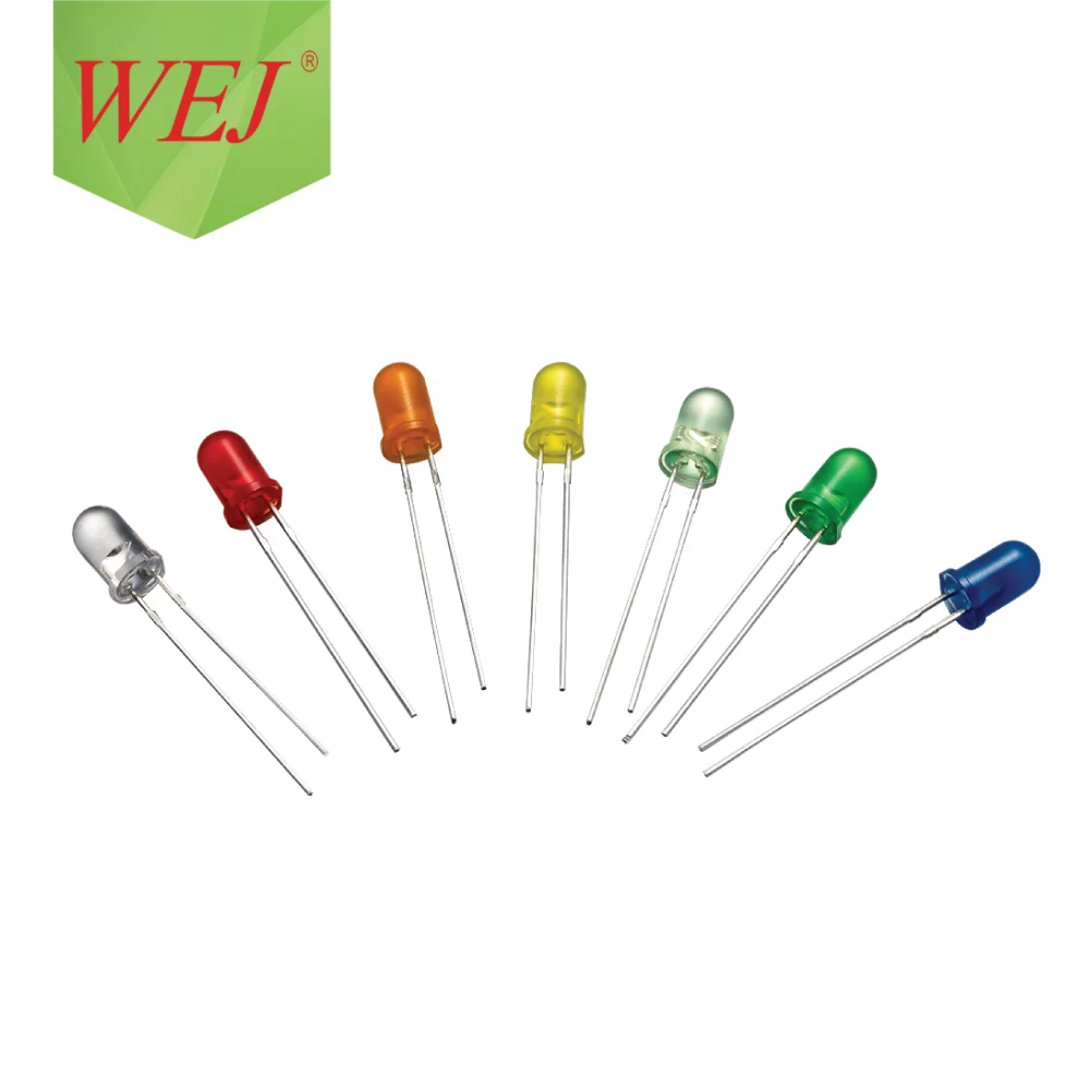 
5mm concave type led diode 2pin RGB led 