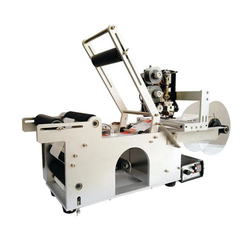 High Efficiency Semi Automatic Glass Round Bottle Wet Glue Labeling Machine