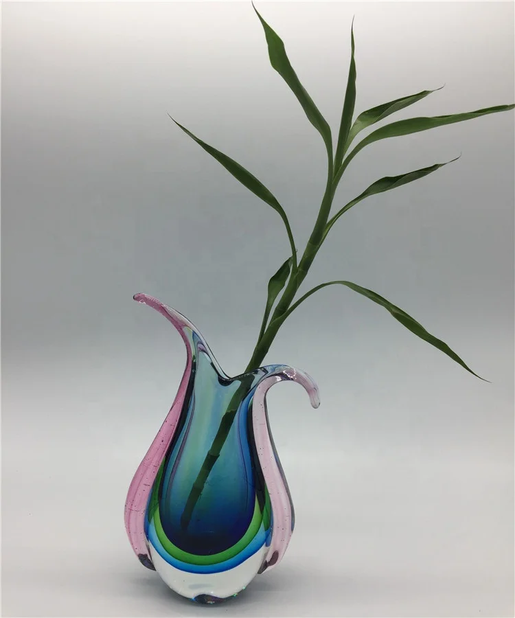 Teardrop Model Colorful Glass Murano Glass Vase