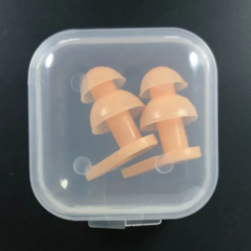 2020 new Silicone Swimming Earplugs portable Waterproof Swimming Showering Case for underwater ear tunnel safety