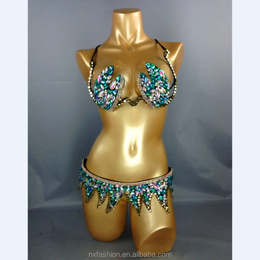 Blingbling Wholesale Sex Carnival Costumes Beautiful Wire Bra NCC 018