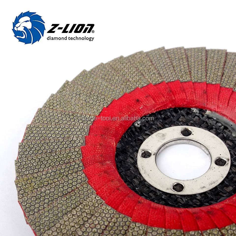 Flexible diamond flap disc for grinding granite and marble