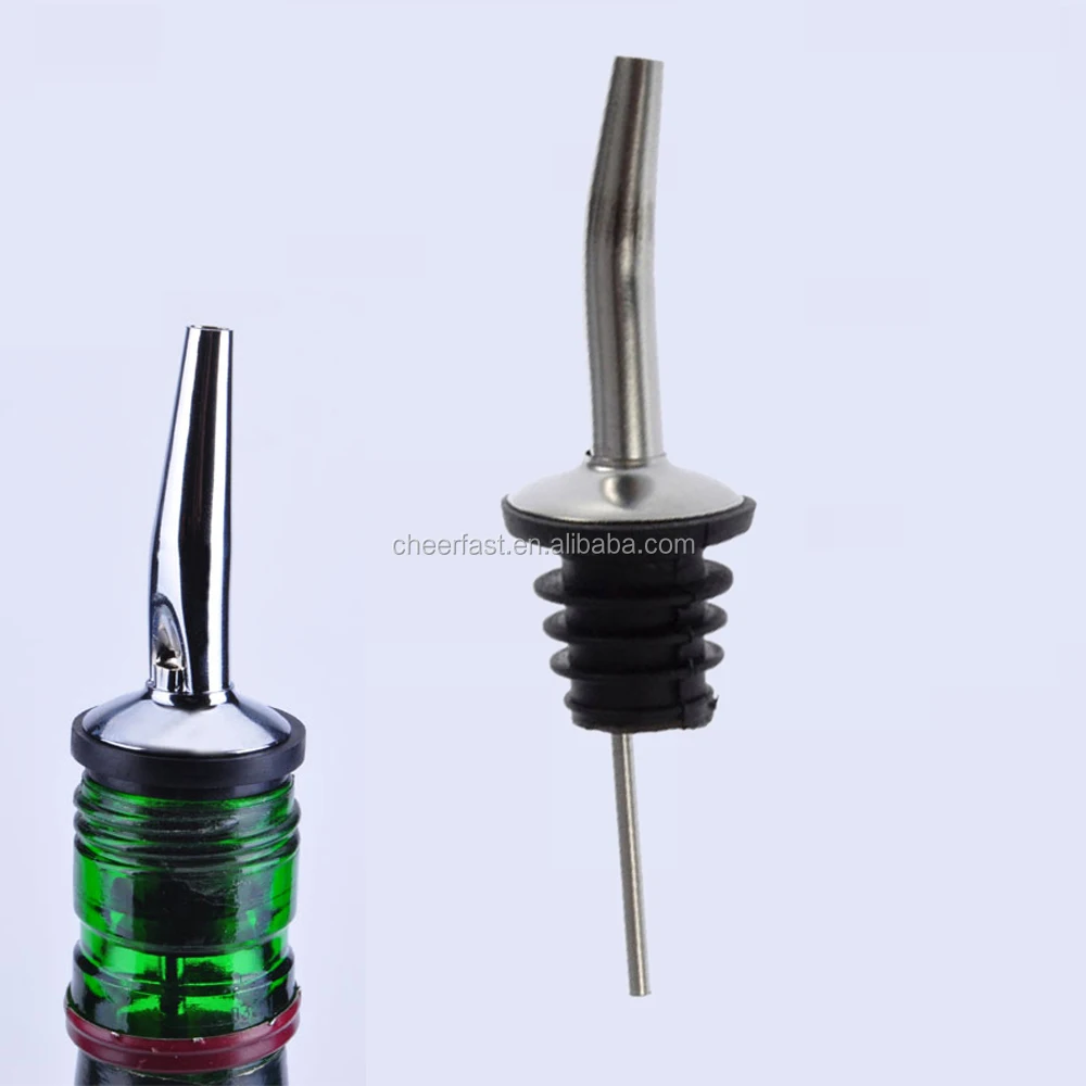Bar Tools Speed Mixed Drinks Metal Silver Whiskey Liquor Pour Stainless Steel Olive Oil Red Wine Bottle Pourer Mouth Spouts