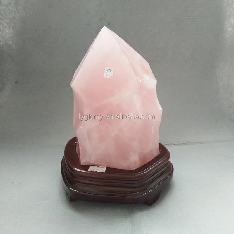 
Rose quartz flame stone natural polished rose quartz crystal torch spiral stones for home decoration 