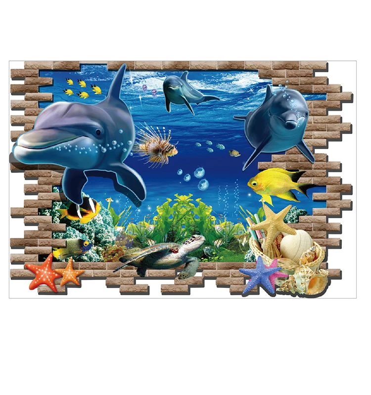 
home decoration 3d sticker mural removable wall decals for kids wall transparent sticker 