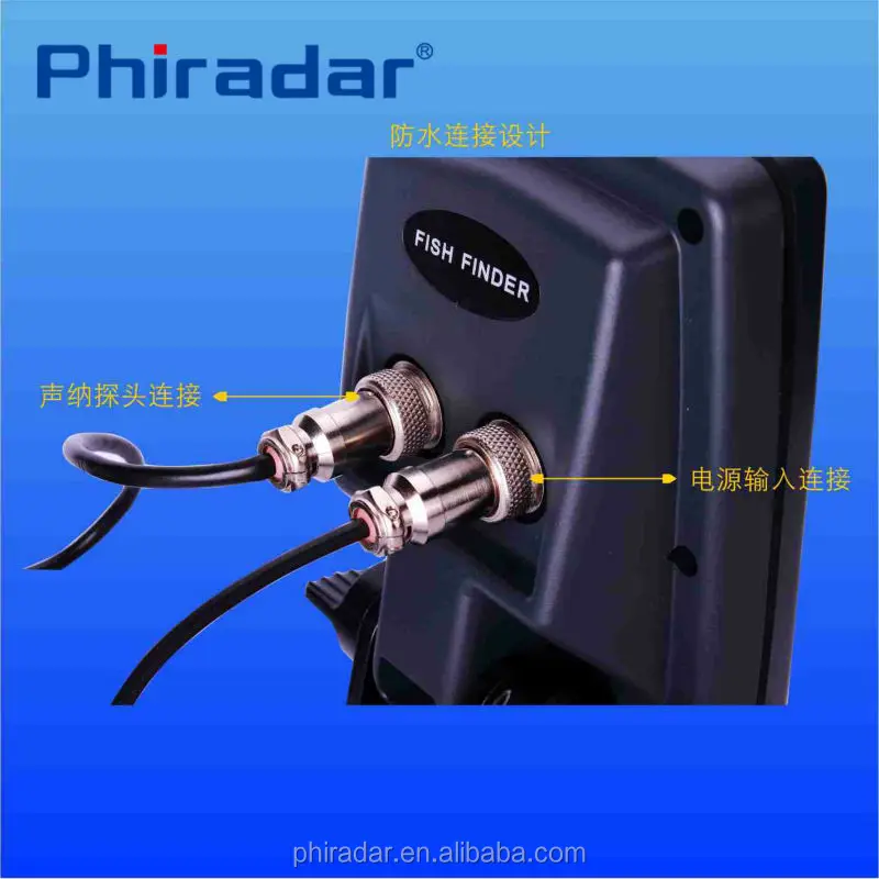 Водонепроницаемый лодочный эхолот с серым дисплеем 3 5 дюйма