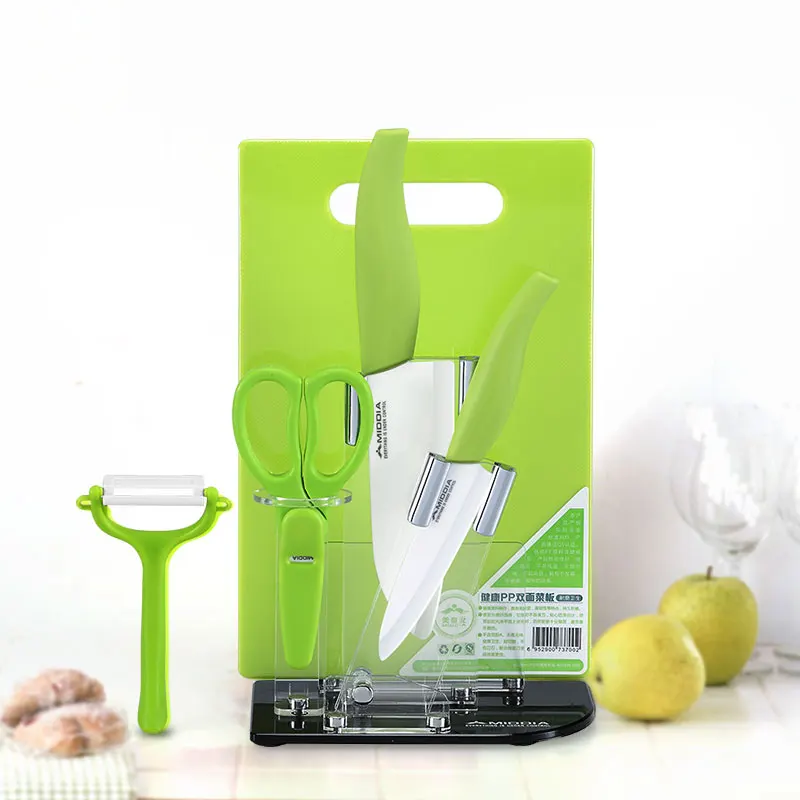 Kitchenware Ceramic Knife Set with Cutting Board Ceramic Scissors Ceramic Knife Set