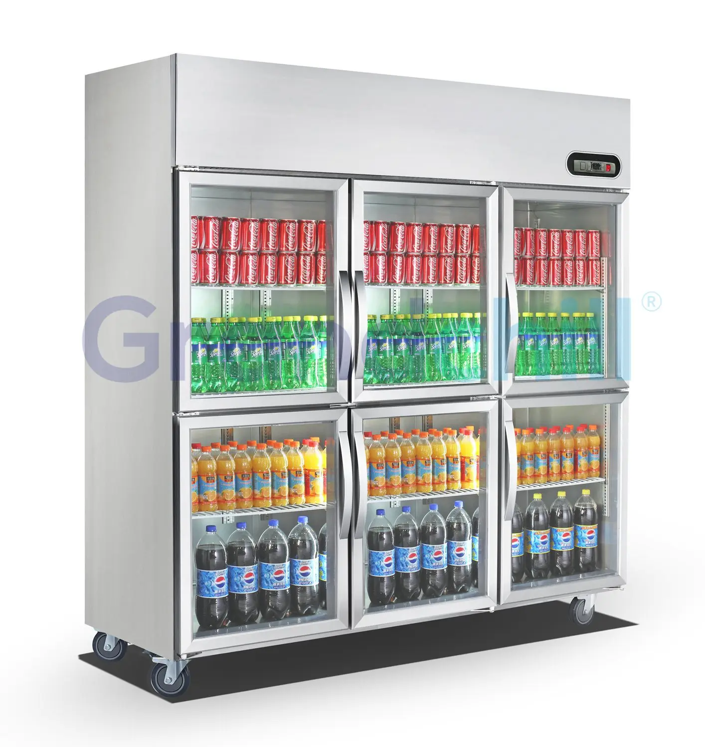 Best Commercial Transparent Glass Door Vertical Showcase Refrigerators Price