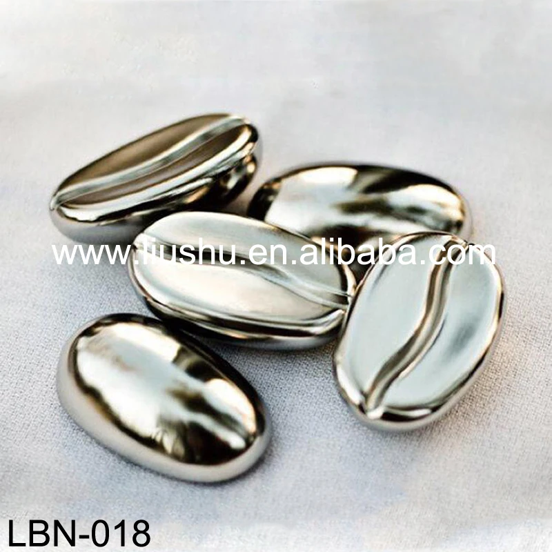 reusable stainless steel ice cube coffee bean shape