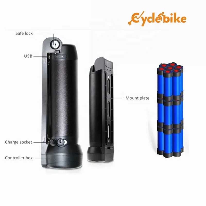 Литиевая аккумуляторная батарея 36 в 7 Ач, миниатюрная батарея для электрического велосипеда