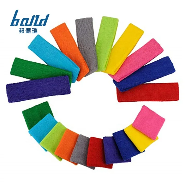 Oem Promotional Cloth Rainbow sweatband and headband