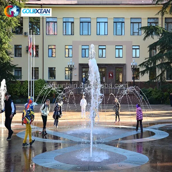 FREE DESIGN Outdoor plaza square public water park children playing dry floor water fountain