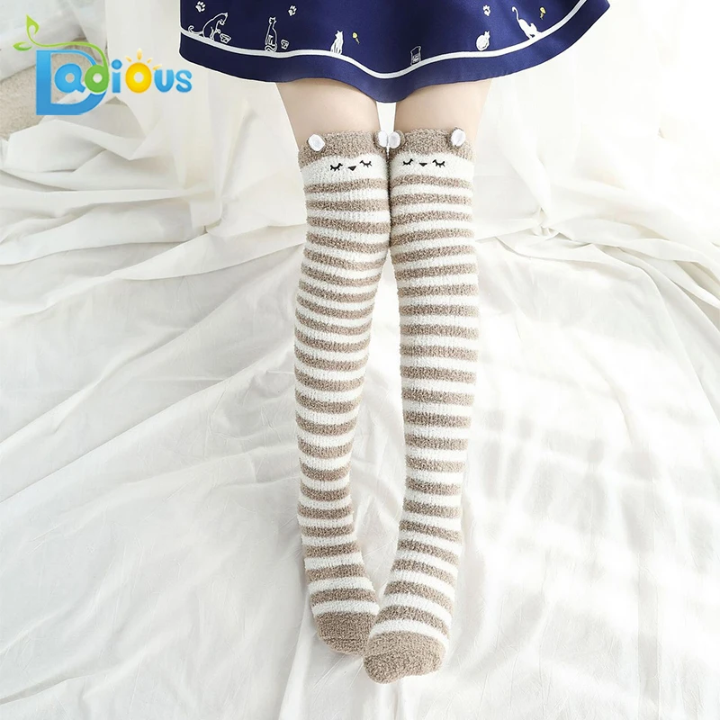 Женские теплые мягкие махровые чулки пушистые носки для женщин