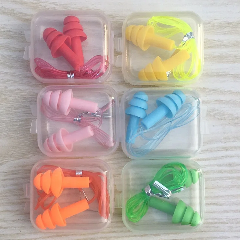 Noise Cancelling Corded Earplugs Swimming Sleeping Earplug Silicone Ear Plugs for Snoring