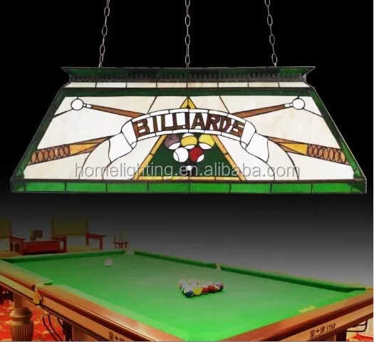T402 Tiffany style  glass lamp shade pendant Stained Glass  4-Light Knockdown Frame Billiard Pool Table Light