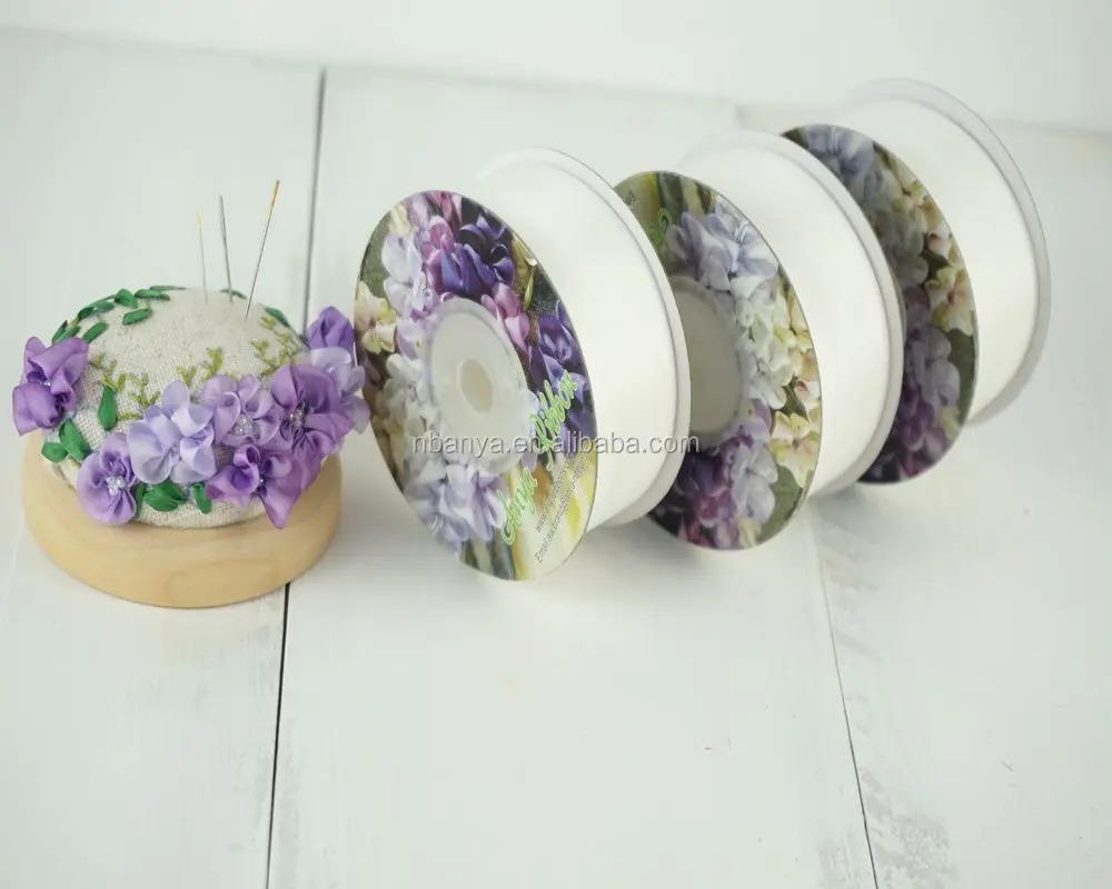 
25mm 32mm 100% pure silk embroidery ribbon thin faffeta habutai silk ribbon high quality gift ribbon handcraft embroidery 
