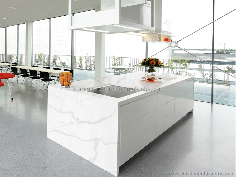 
2017 Calacatta Color Quartz Stone For Countertops/Thin Quartz Slabs 
