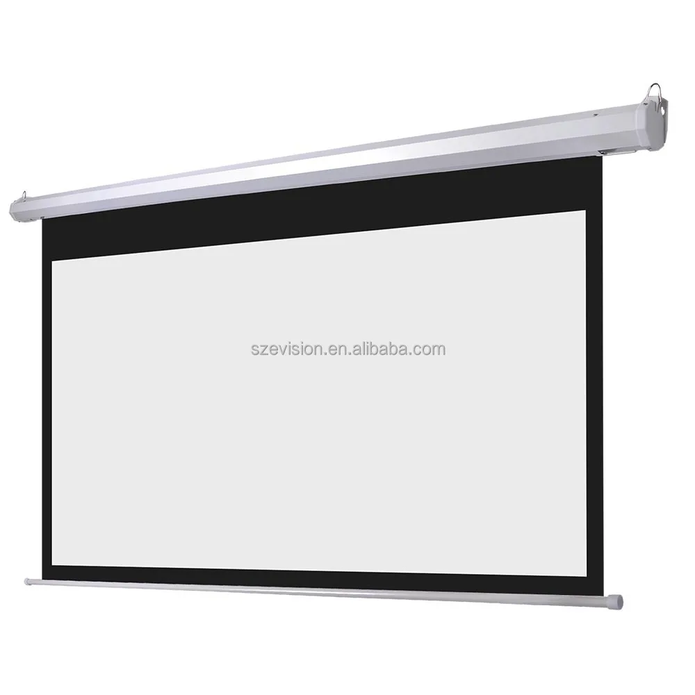 Professional manufacturer of wall hanging 3d fiberglass electric projection screen for education