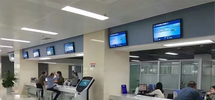 55 65 inch wall mounted airport 4k information kiosk digital signage advertising player
