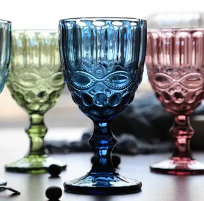 Wholesale colored wedding hotel crystal acrylic wine glass