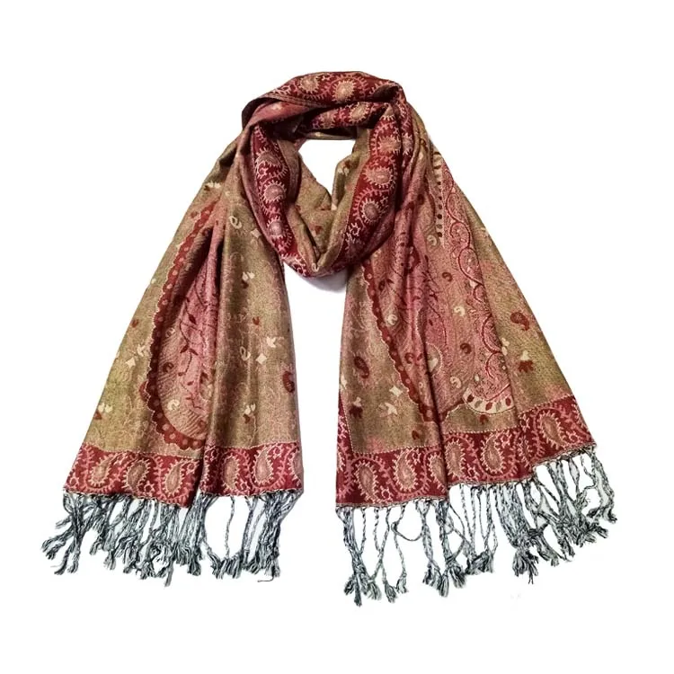 100% viscose scarf fashion paisley shawls hangzhou factory