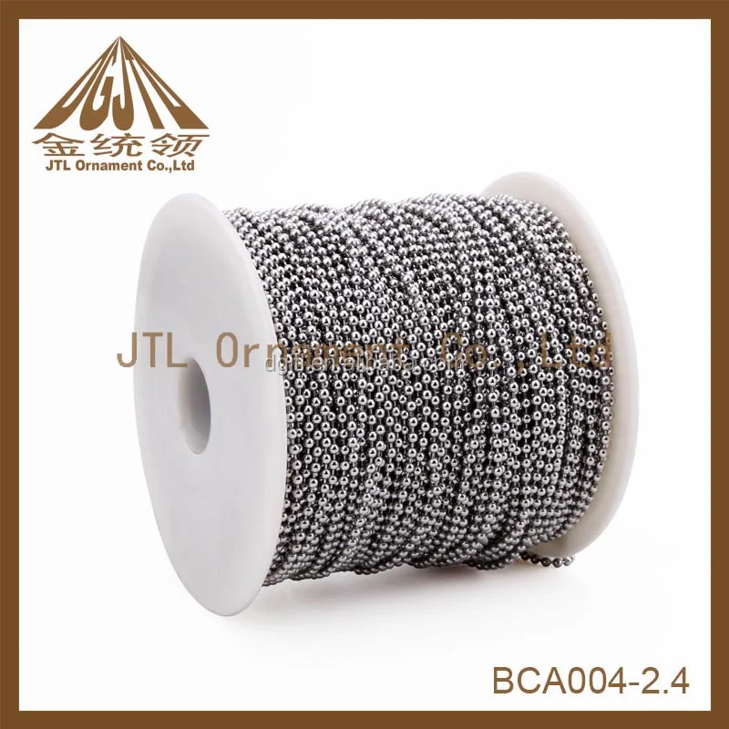 Factory price 2.4mm stainless steel ball chain in stock