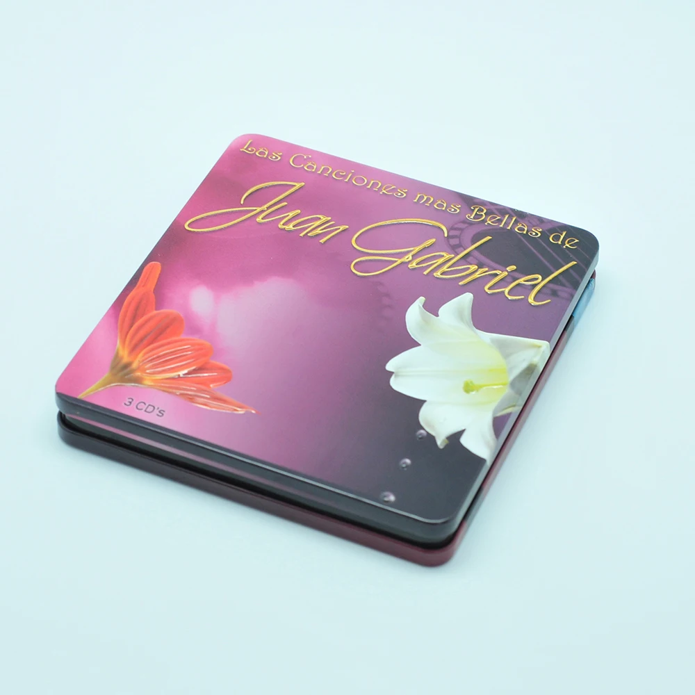 Tin box Square CD treasure tin case cover CD case